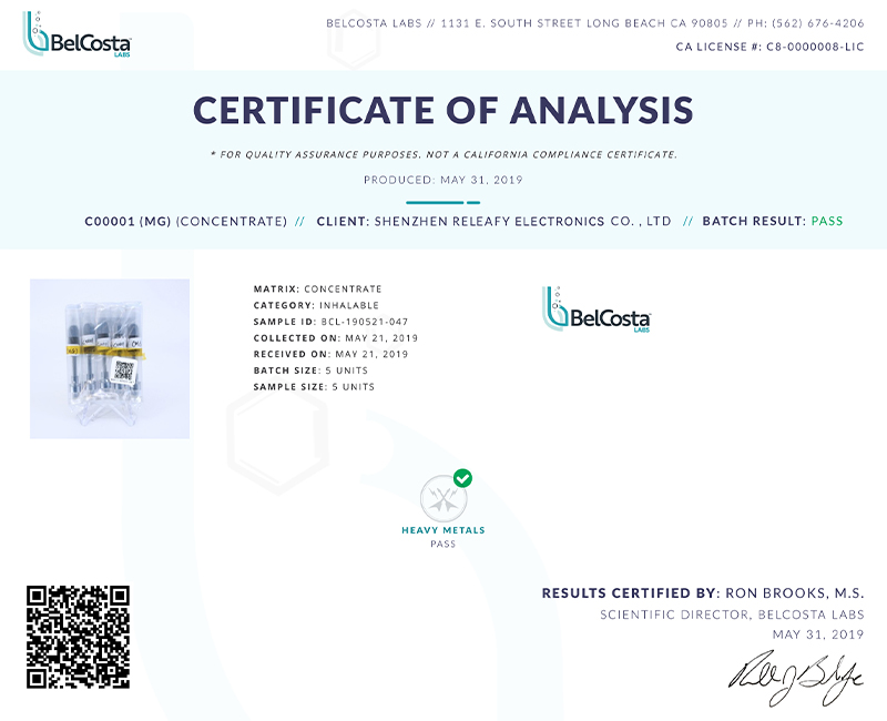 Heavy Metal Certificate